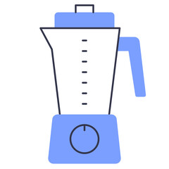 Colored line electric blender icon