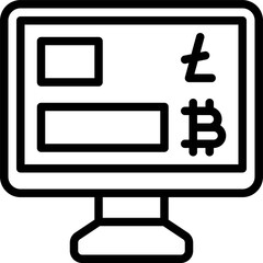 Chart icon, Cryptocurrency related vector