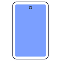 Colored line mobile phone icon