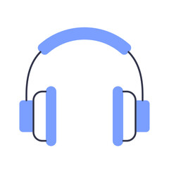 Colored line headphone icon
