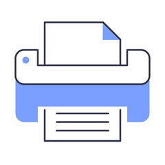Colored line printer icon
