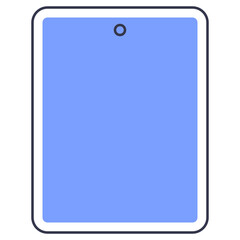 Colored line tablet computer icon