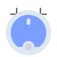 Flat vacuum robot icon
