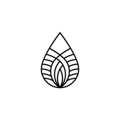 Black and White Nature Outline Logo