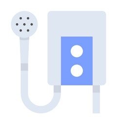 Flat electric shower  icon