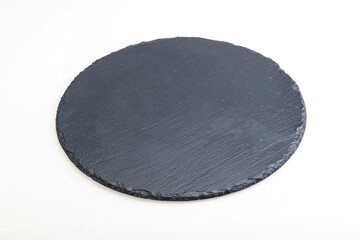 Black stone board isolated on white