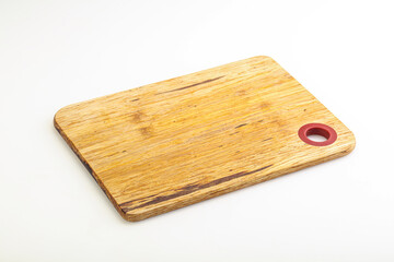 Wooden board for kitchen isolated