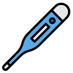Thermometer filled outline icon