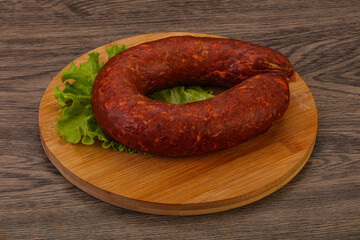 Krakowska sausage over the board