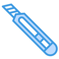 Cutter blue outline icon