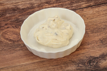 Caesar cream sauce with parmesan and herbs