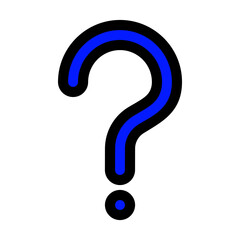 question icon lineal style vector illustration 