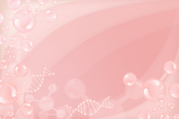 Pink scientific concept background with copy space, illustration vector.	