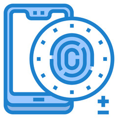 Fingerscan blue style icon