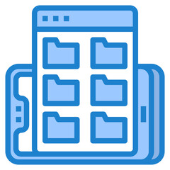 Folder blue style icon