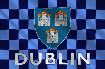 Flag of City Dublin of Ireland