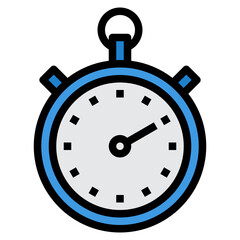 Stopwatch filled outline icon