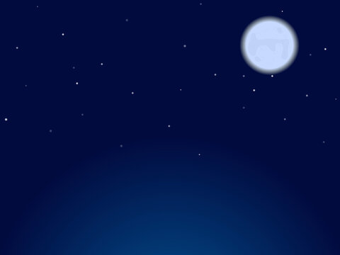 シンプルブルームーン & 星空イメージ背景