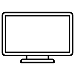 Outline television screen icon