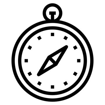 recommend clip art: Compass outline icon