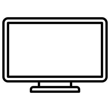 recommend clip art: Outline television screen icon