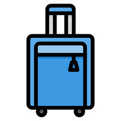 Obraz premium Luggage filled outline icon