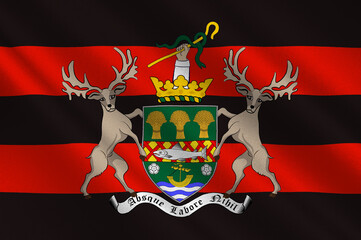 Flag of County Down in Ulster of Ireland - obrazy, fototapety, plakaty