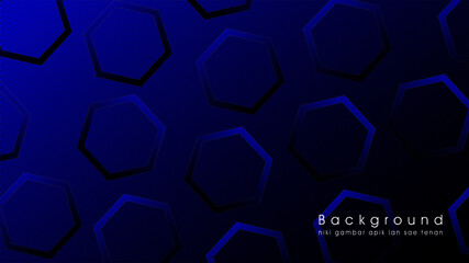 Obraz na płótnie Canvas Abstract blue background with hexagons and lines. modern futuristic illustration technology. for website banners or posters