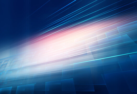 3D rendering of high-speed data transferring effect, high technology for computer and mobile data