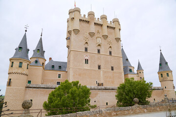 Fototapeta na wymiar View of Alcazar de Segovia in Spain.