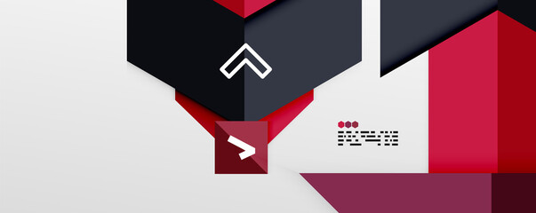 Shiny color triangles and geometric shapes vector abstract background