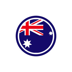 Australia flag icon logo design template