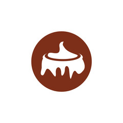 Cake shop icon logo design template