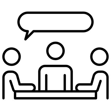 Outline meeting icon