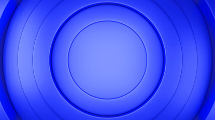 Obraz premium Abstract blue luxury circle shape movement, luxury style blue background brander concept, copy space in the middle, 3D rendering.