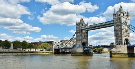 Fototapeta na wymiar Background of Tower Bridge in London - England.