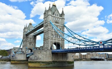 Fototapeta na wymiar Background of Tower Bridge in London - England.