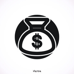 Money bag icon - Vector