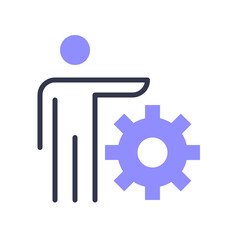 Colored line management icon