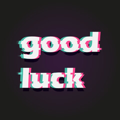 words written in the glitch effect style