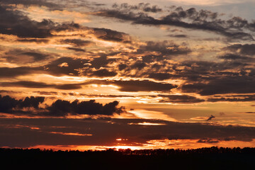Sunset sky clouds sun nature