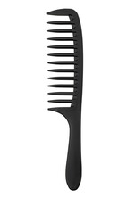 Black comb on isolated white background