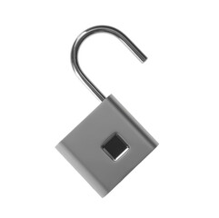 Modern padlock isolated on white. Safety and protection