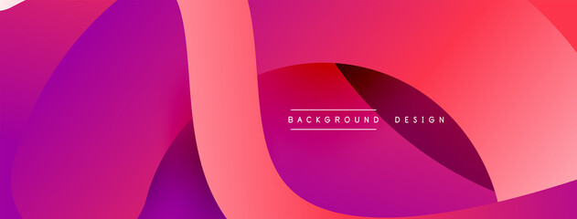 Abstract overlapping lines and circles geometric background with gradient colors