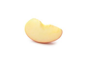 Slice of apple isolated on white background