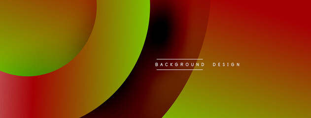 Abstract overlapping lines and circles geometric background with gradient colors