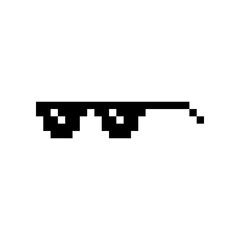 Boss glasses meme vector illustration. Thug life design.
