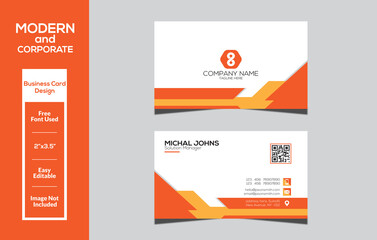 Modern and corporate business card design template