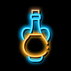 soybean oil neon light sign vector. Glowing bright icon soybean oil sign. transparent symbol illustration