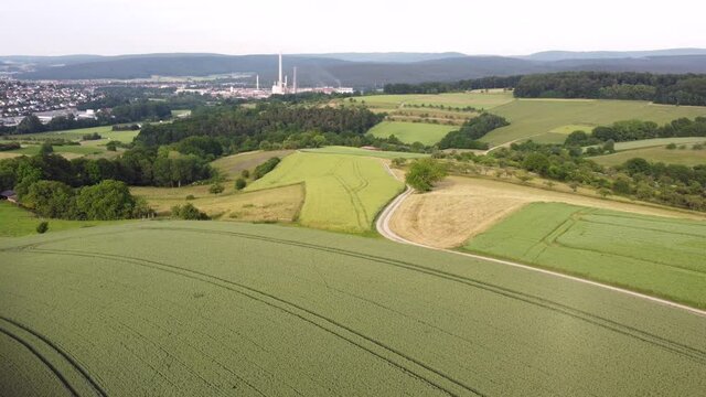 Luftaufnahme mit Drohne, Foto, Agrarlandschaft